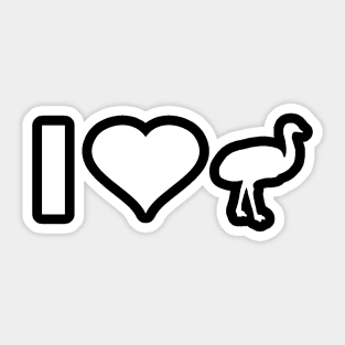 I love emus rhea ostrich ratite design Sticker